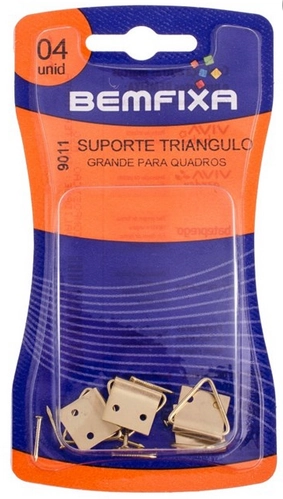 Suporte Triangulo 10mm Com 4 Unidades Bemfixa