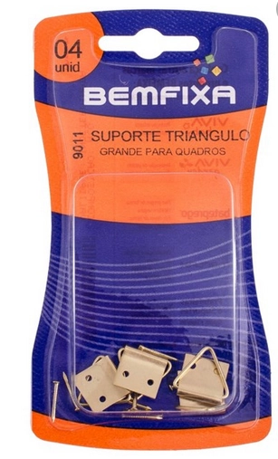 Suporte Triangulo 13mm Com 4 Unidades Bemfixa