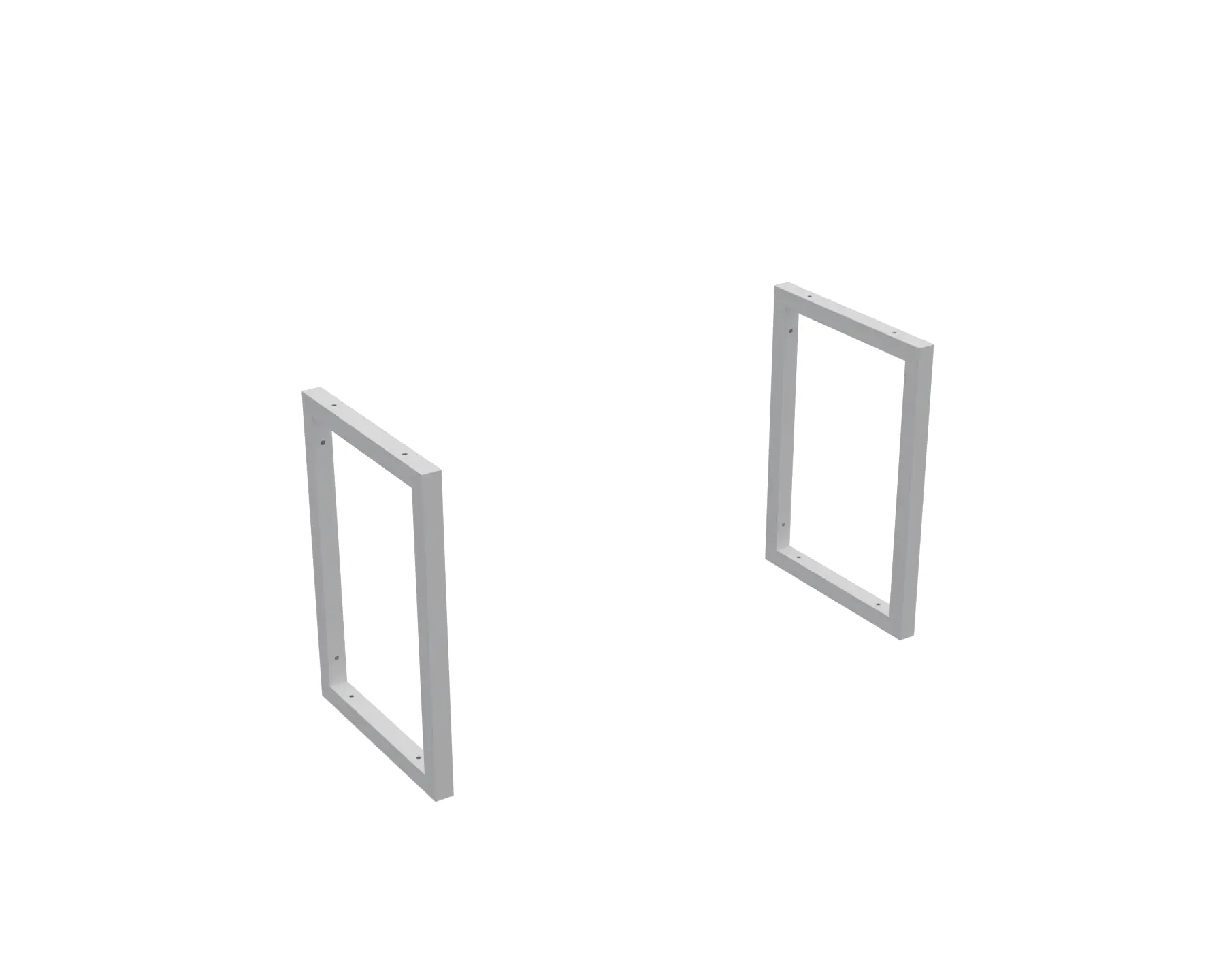 Quadro Linha Industrial Branco para 02 Prateleiras 60x20 Brasforma
