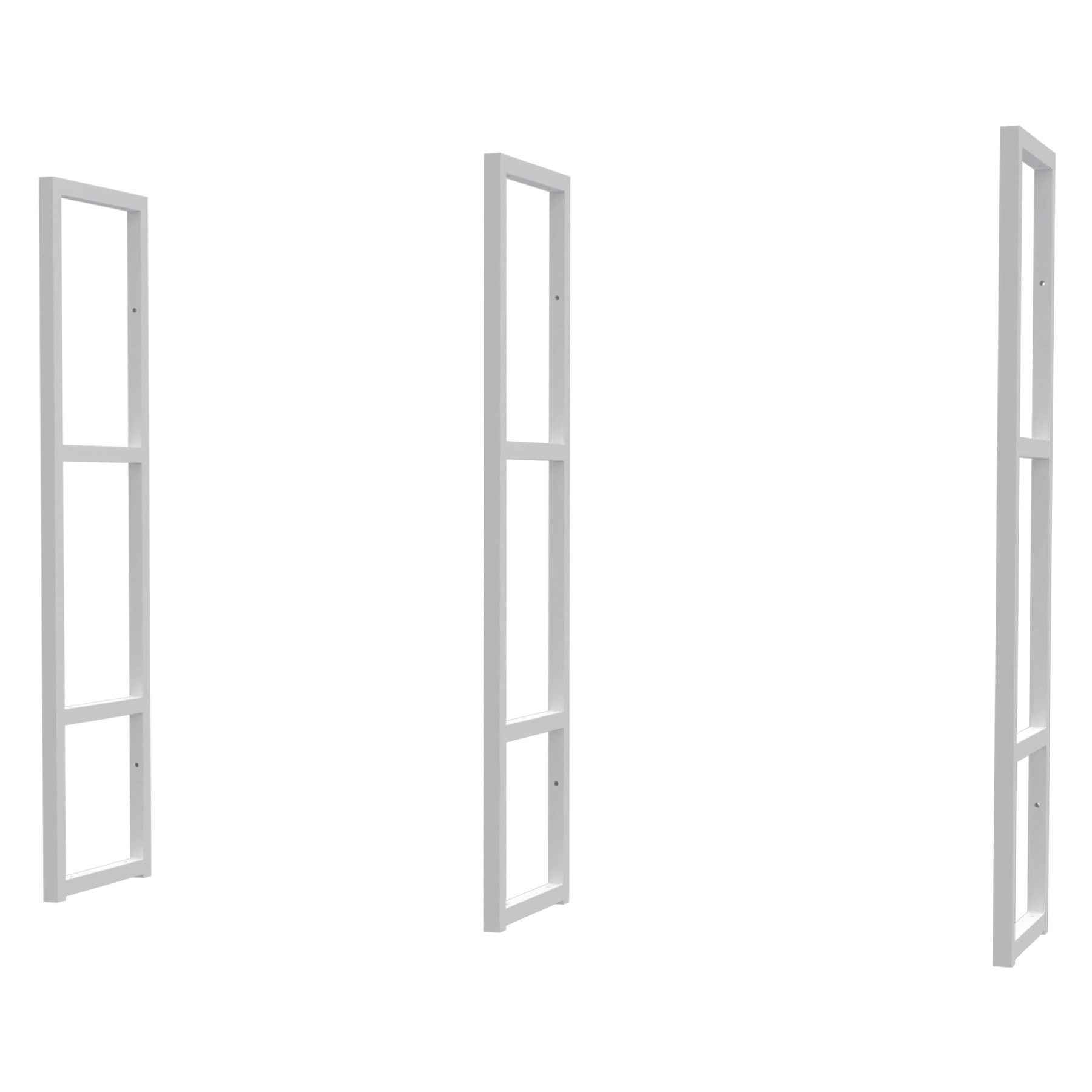Quadro Linha Industrial 3 Peças 24,2x2x90cm Branco Brasforma QIP3-12020B