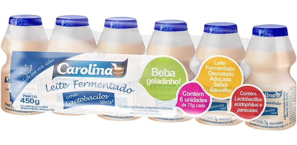 Leite Fermento Carolina 6x80g
