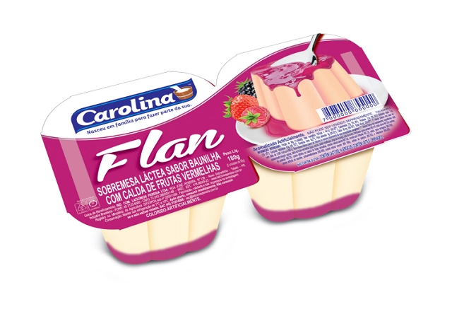 Sobremesa Lactea Carolina Baun C/ Calda Frt Verm 180g