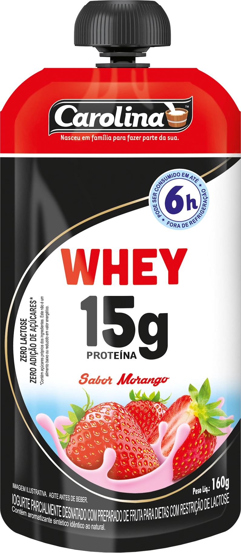 Iog Whey Carolina 160gr Pouch Morango