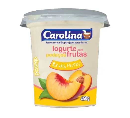 Iog Carolina Pedacos Pessego Pt 450g