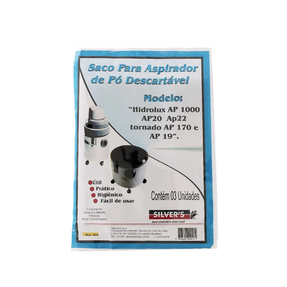 Saco Para Aspirador De Po Hidrolux R.204