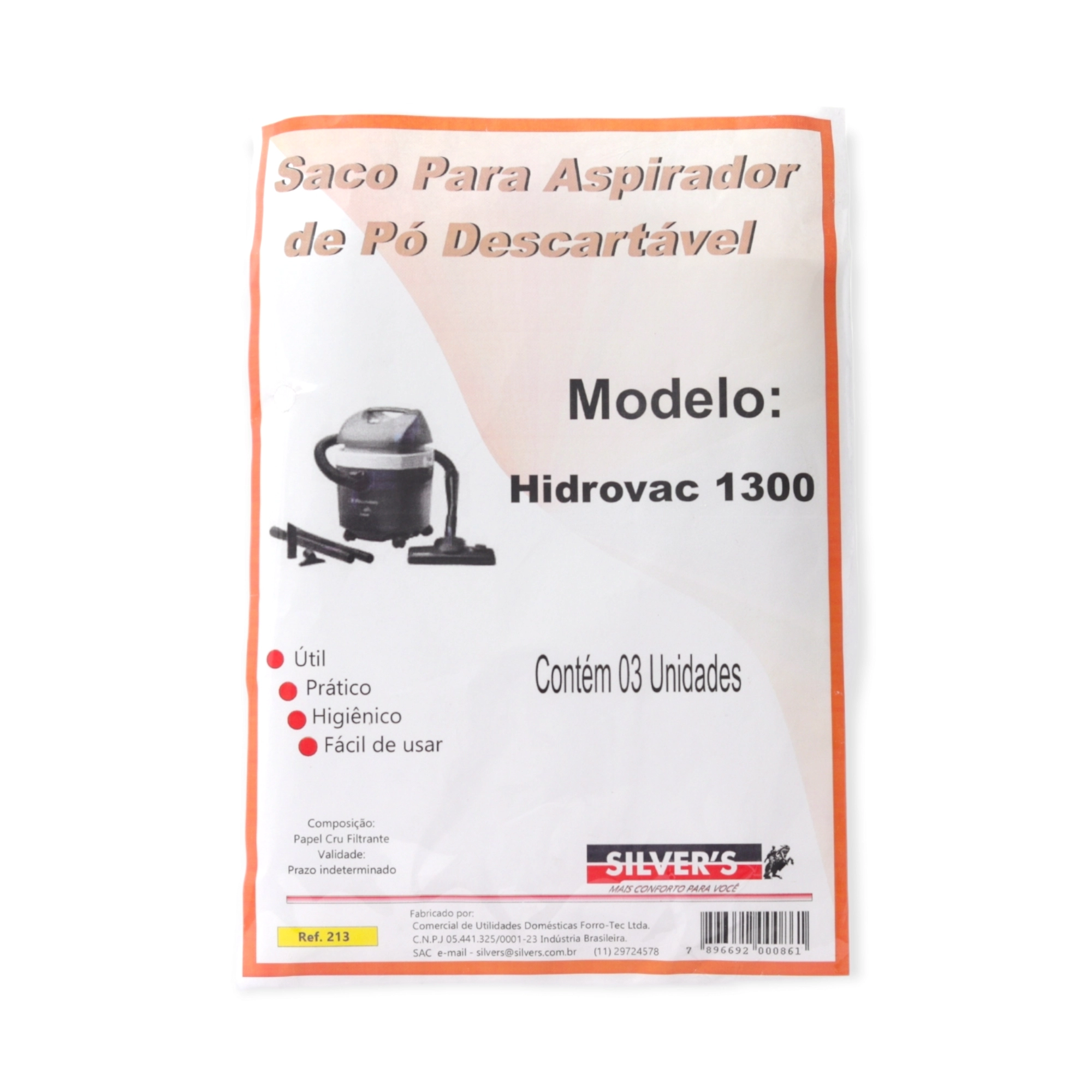 Saco P/aspirador Hidrovac 1300