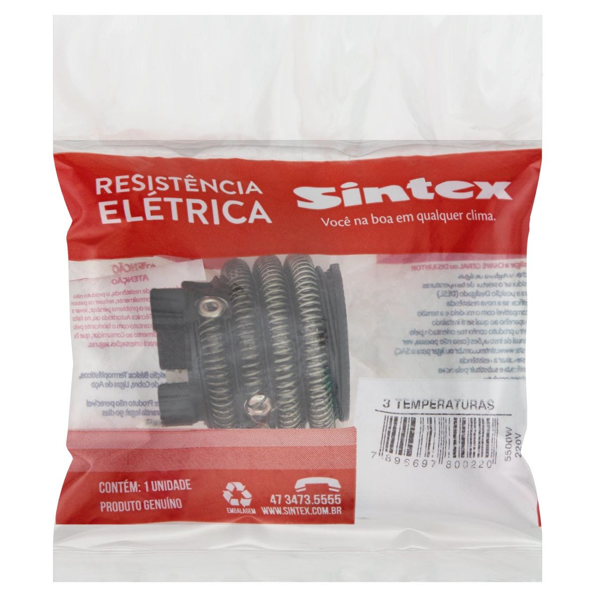 Resistência Chuveiro/torneira Elétrica 3t 220v 5500w Sintex