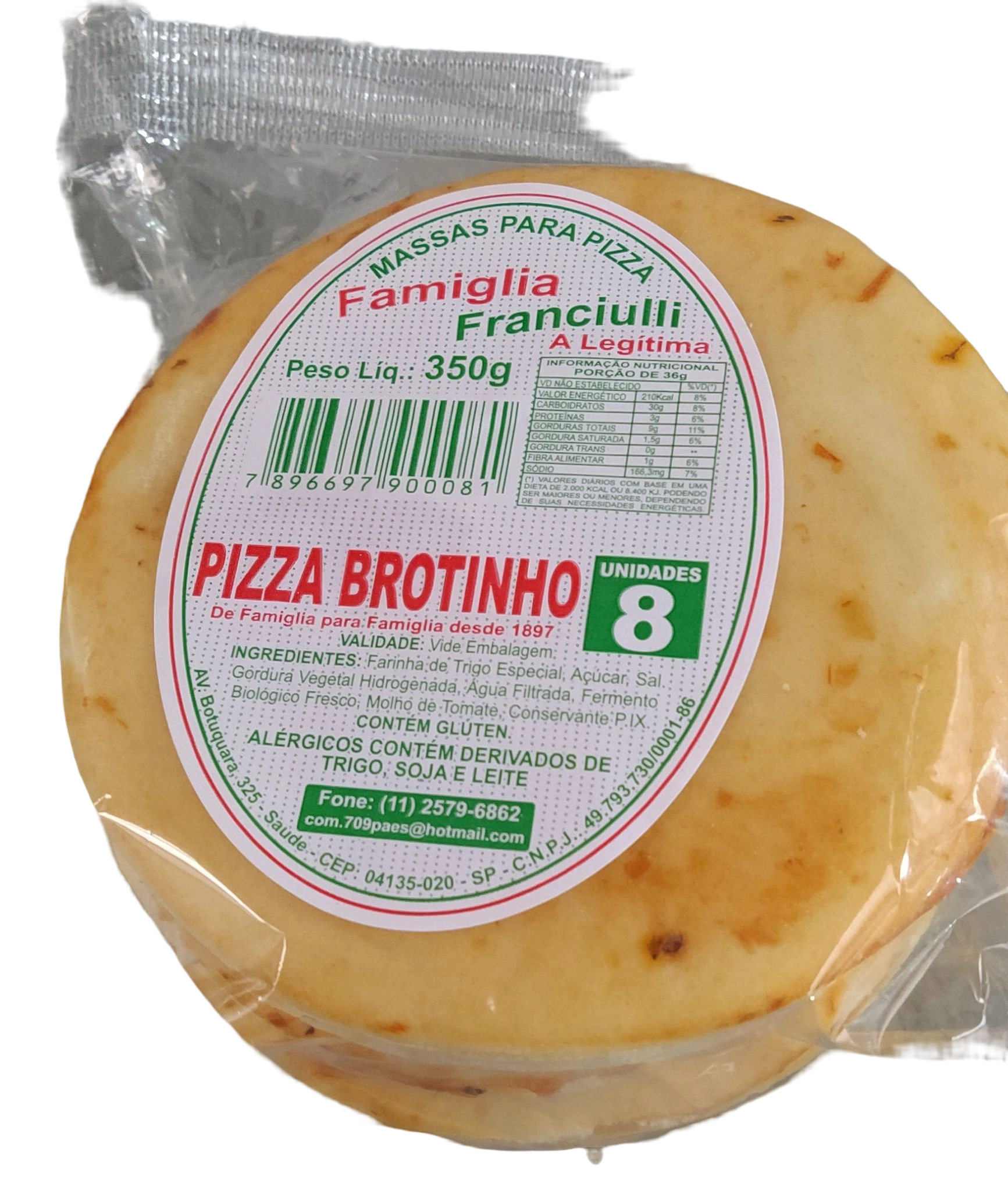 Massa Famiglia 400gr Pizza Brotinho