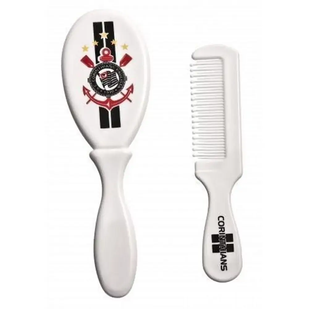 Conjunto Lolly Escova/pente Corinthians
