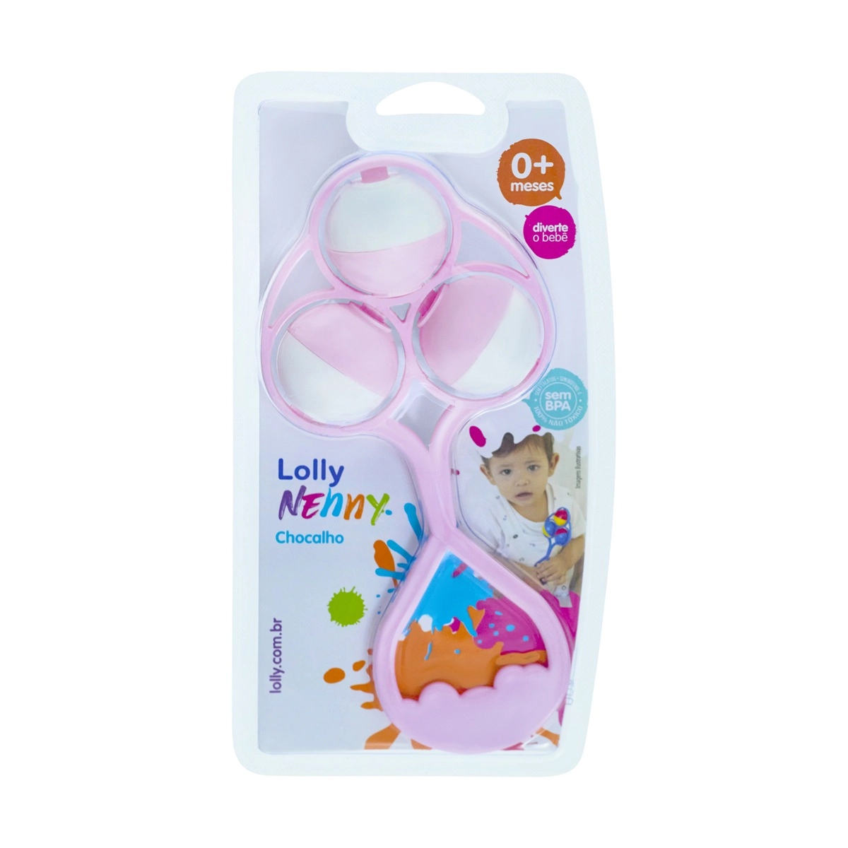 Chocalho Lolly Rosa Ref.7230 01