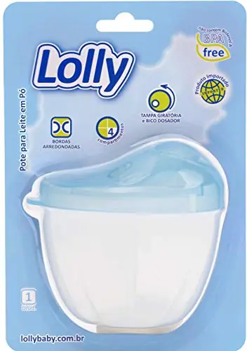 Pote Para Leite Em Pó Lolly Cor Azul Ref:7330 01 Az