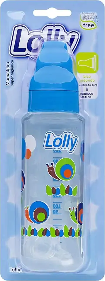 Mamadeira Lolly Zoo 240ml Sil Red Azul