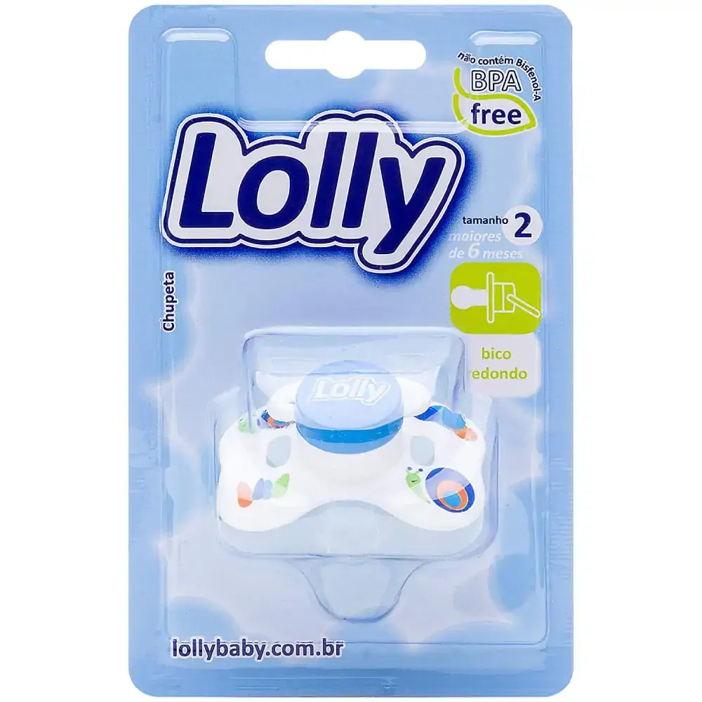 Chupeta Lolly Zoo Borboleta Sil Red T2 Azul