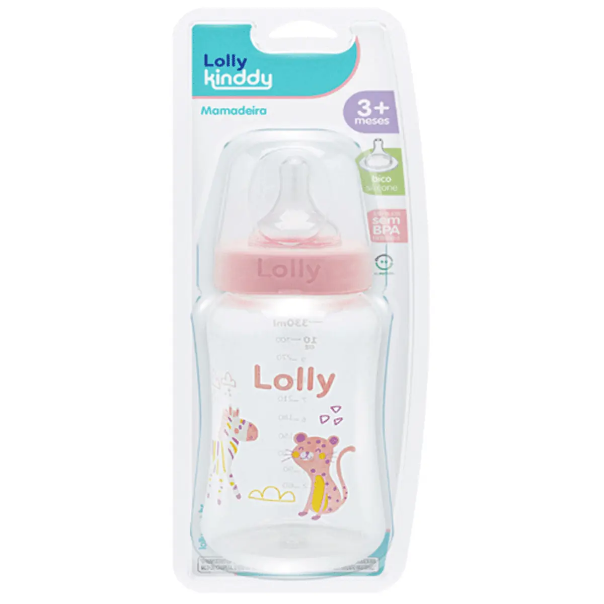 Mamadeira Zoo Lolly B. Silic. Red. Rs 300ml