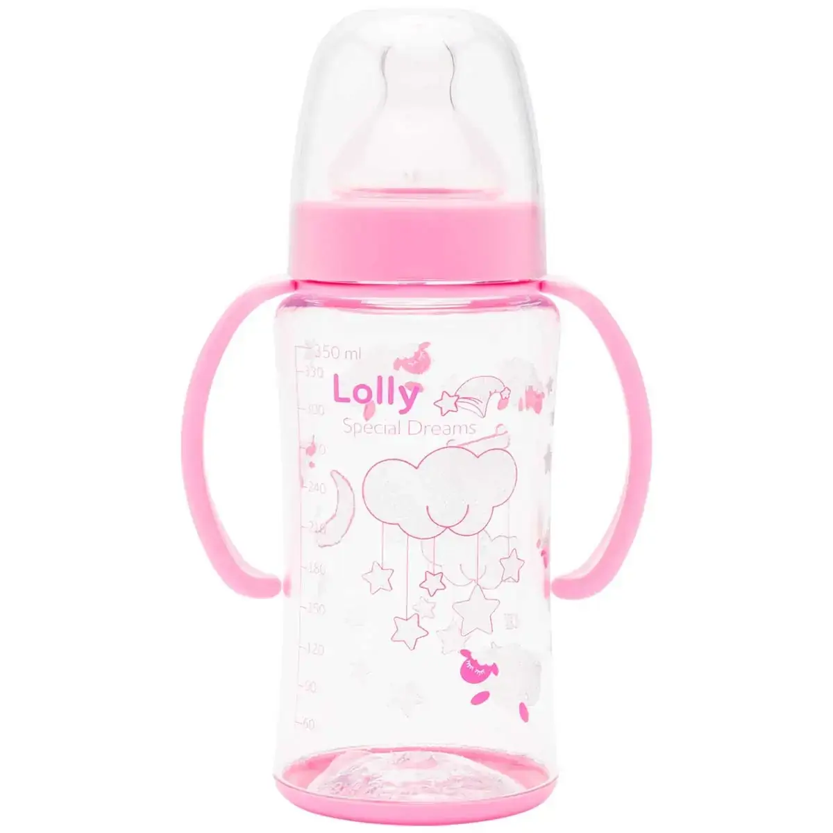 Mamadeira Big Special Silicone Ortodôntico Rosa 350ml - Lolly Baby