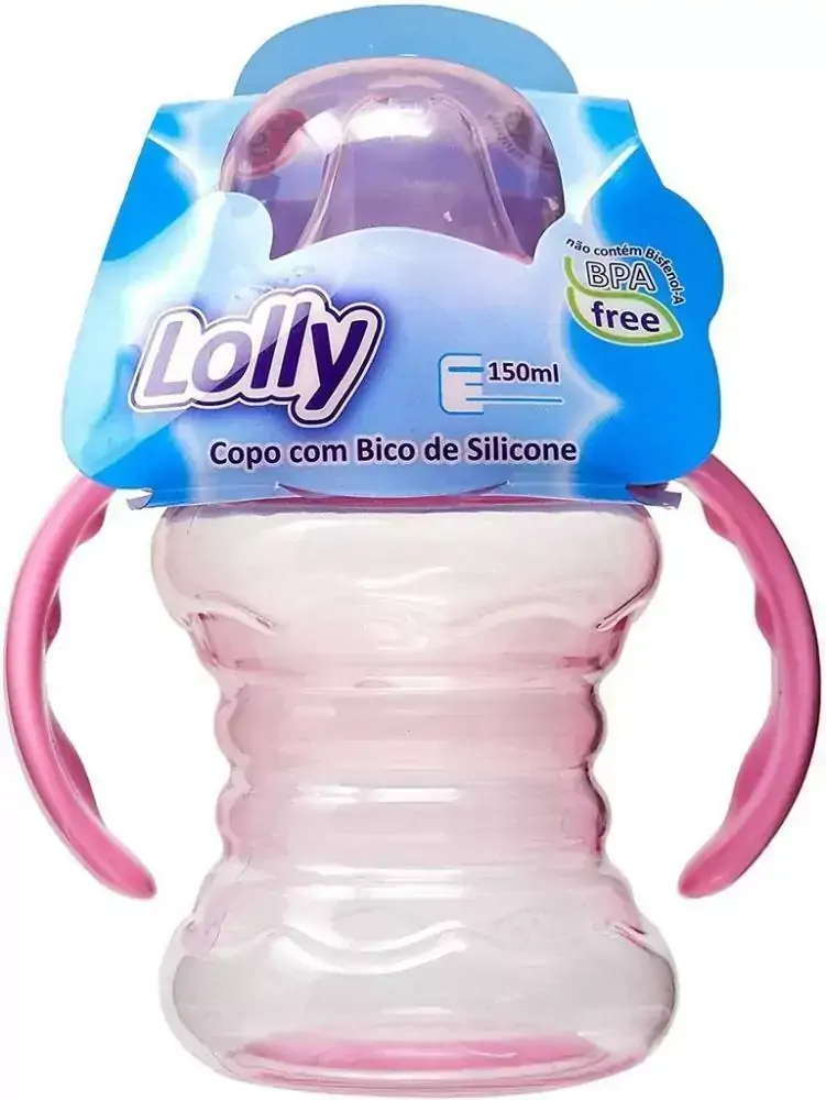 Copo Lolly Clean com Bico Silicone 150mL Rosa Ref.: 7109