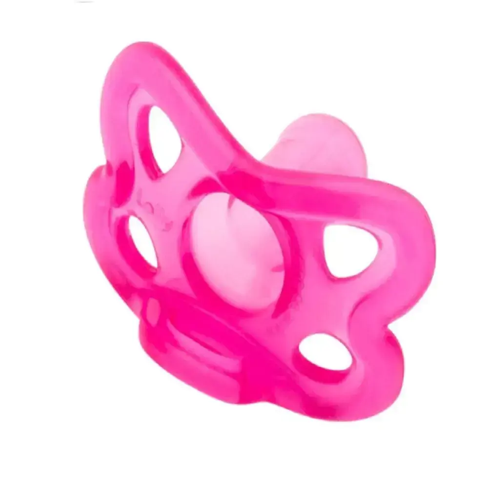 Chupeta Silicone Bico Redondo Tam 2 Rosa - Lolly Baby