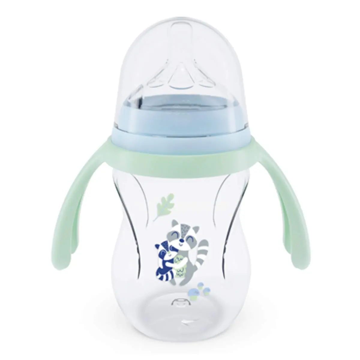 Mamadeira Lolly Kinddy Nature com Alça 2m+ Verde 250ml
