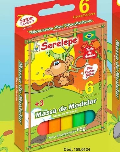 Massa Modelar Amido Serelepe C/6 90g