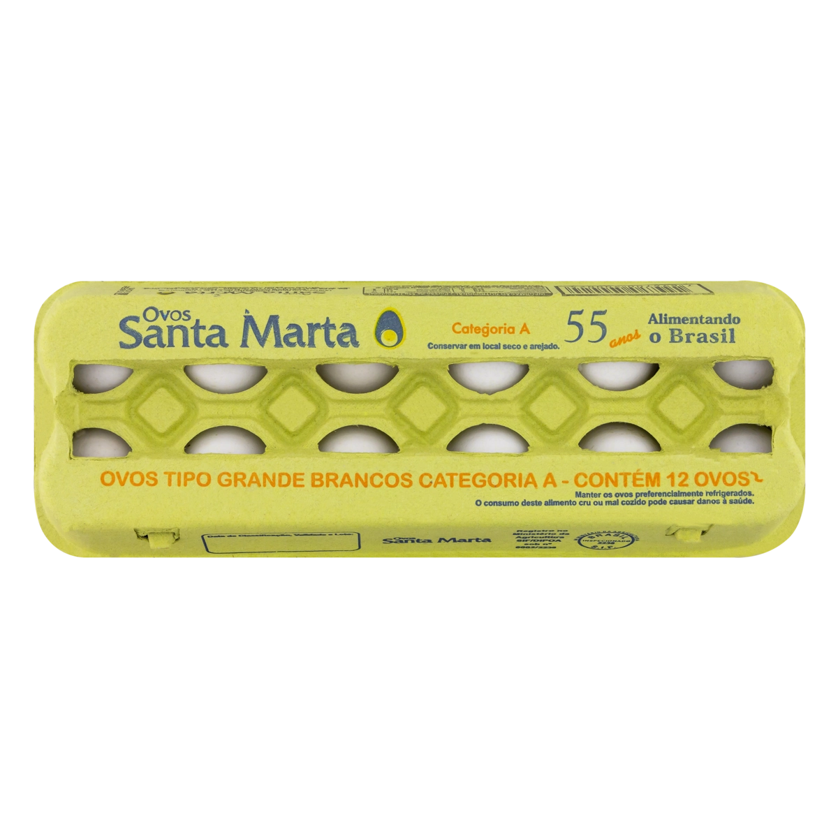 Ovos Brancos Grande Ovos Santa Marta Bandeja 12 Unidades
