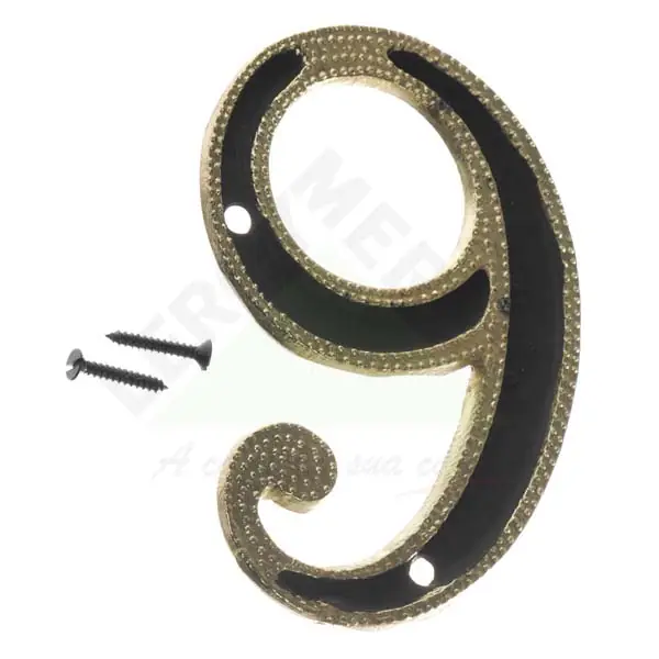 Número "9" 130cm Zamac Dourado Femasi