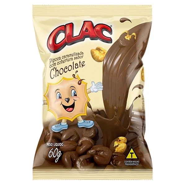 Pipoca Caramelizada Clac 60g Chocolate