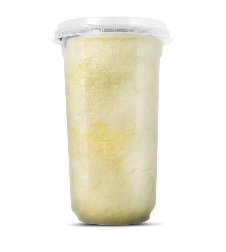 Caixa Algodao Doce S/r Amarelo Abacaxi 8x6x20g