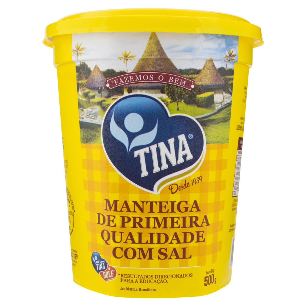 Manteiga De Primeira Qualidade Com Sal Tina Pote 500g