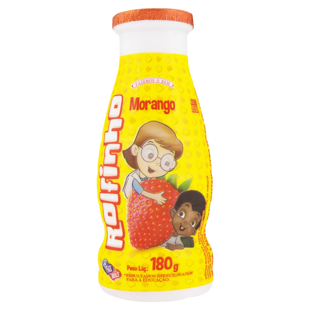 Bebida Láctea Fermentada Morango Rolfinho Frasco 180g
