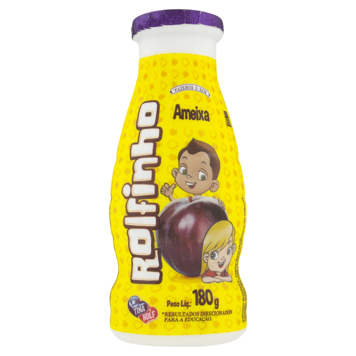 Bebida Láctea Fermentada Ameixa Rolfinho Frasco 180g