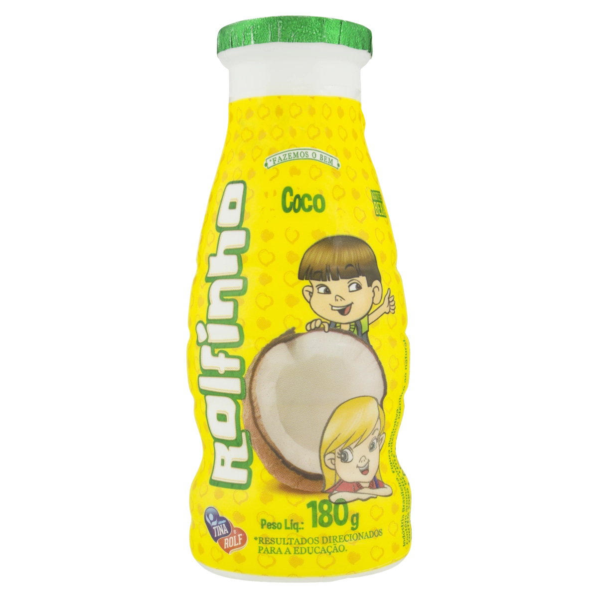 Bebida Láctea Fermentada Coco Rolfinho Frasco 180g