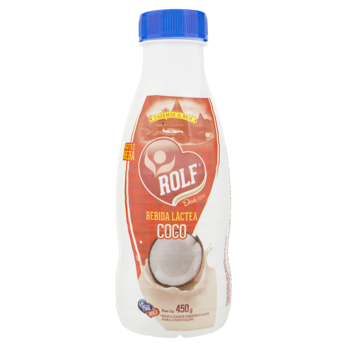 Bebida Láctea Fermentada Coco Rolf Garrafa 450g