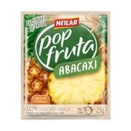 Refresco Em Pó Abacaxi Neilar Pop Fruta Pacote 25g