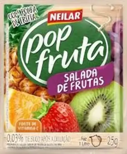 Refresco Em Pó Salada De Frutas Neilar Pop Fruta Pacote 25g