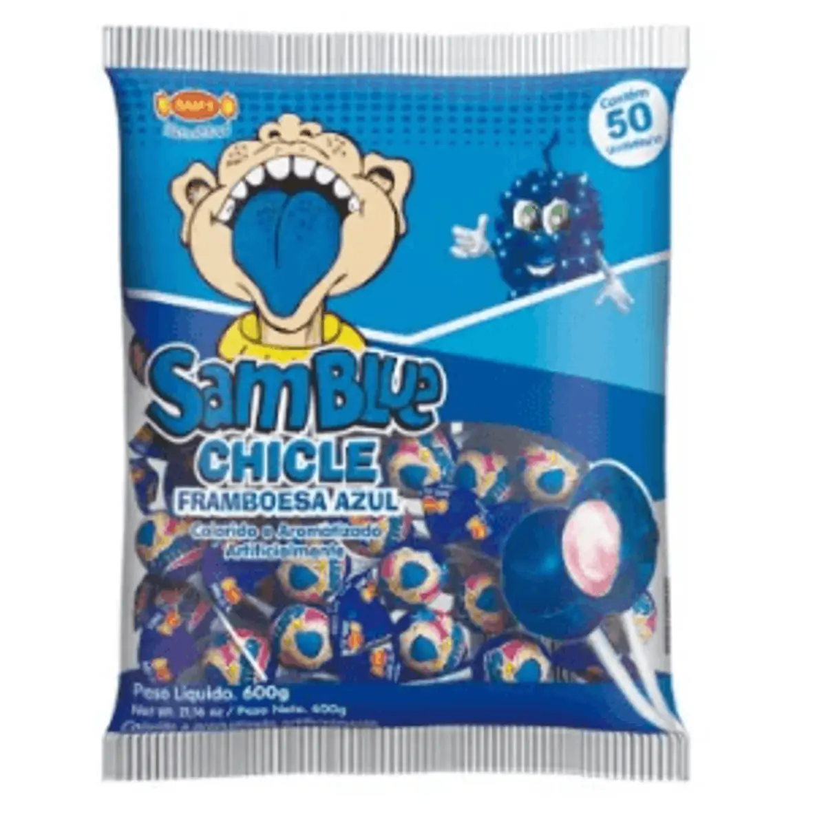 Pirulito Sams 600g Sam Blue