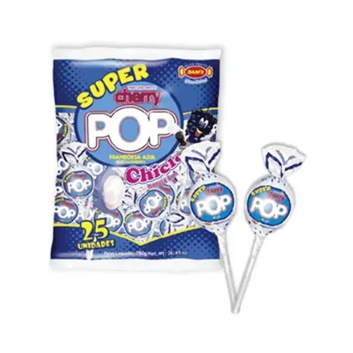 Pirulito Super Cherry Pop Sam S Blue