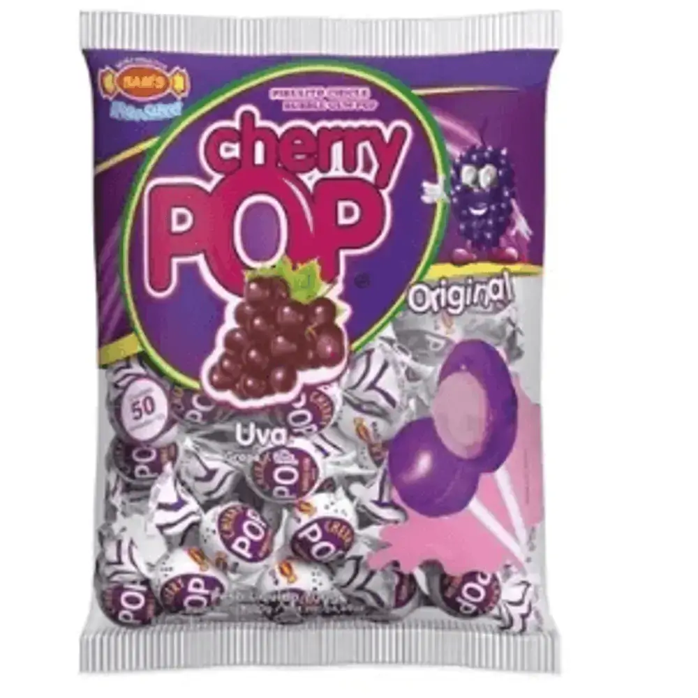 Pirulito Cherry Pop Uva 700g C/50 Simas