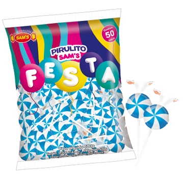Pirulito Sams Festa Framboesa 500g