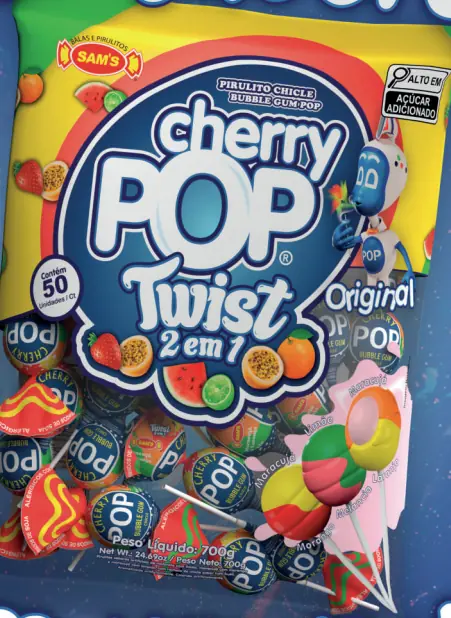 Sams Pir Cherry Pop Twist 2 Em 1 24x50un Pc