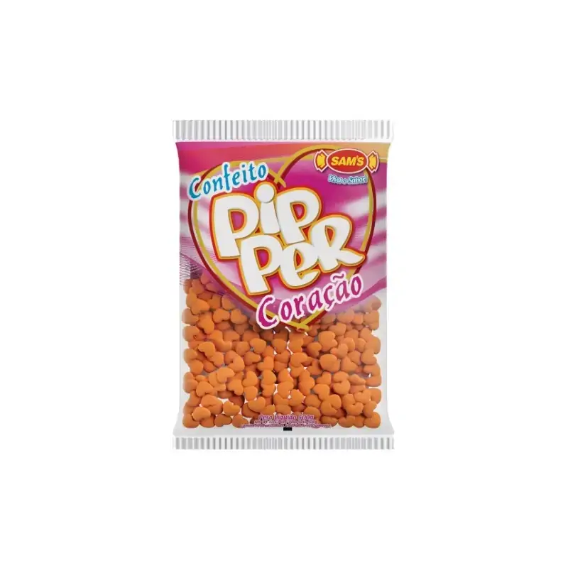 Conf Pipper Coracao Laranja 500g