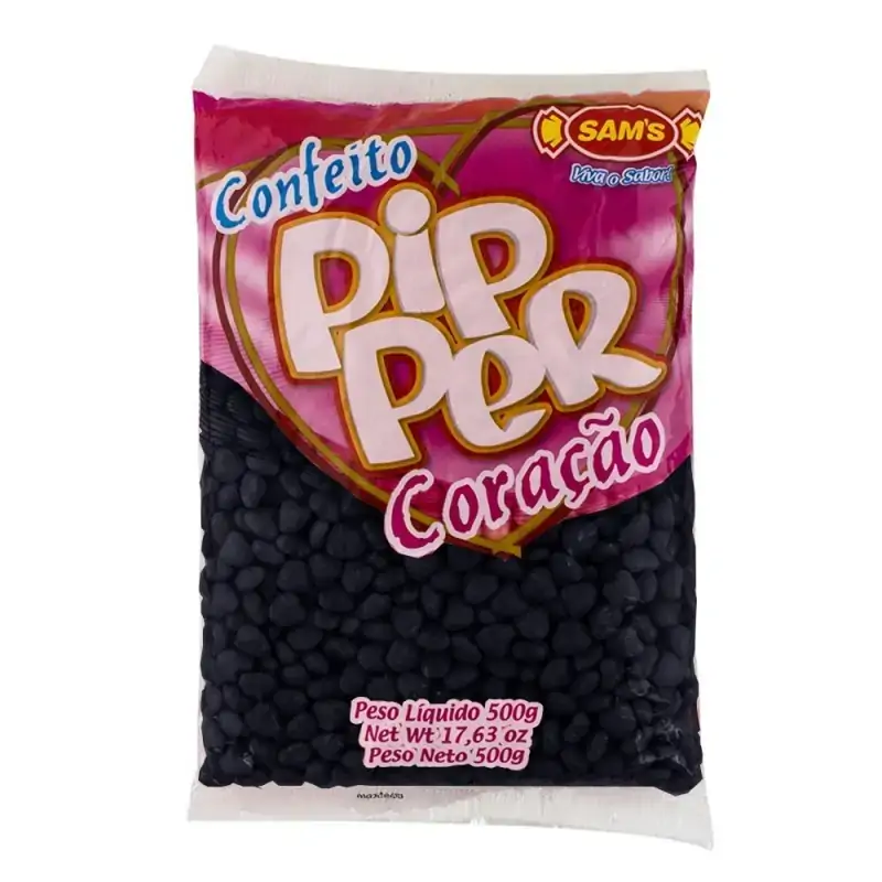 Conf Pipper Coracao Black 500g