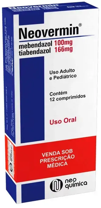 Neovermin 100 Mg 166 Mg 12 Comprimidos Neo Química Similar