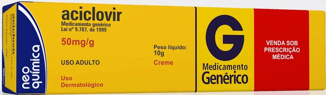 Aciclovir 50 Mg/g Creme Dermatológico Neo Química Genérico