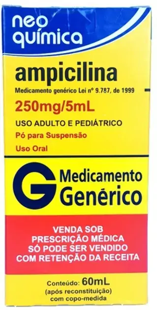 Ampicilina Po Sus Or Fr 60ml Cp Média X 5 Ml