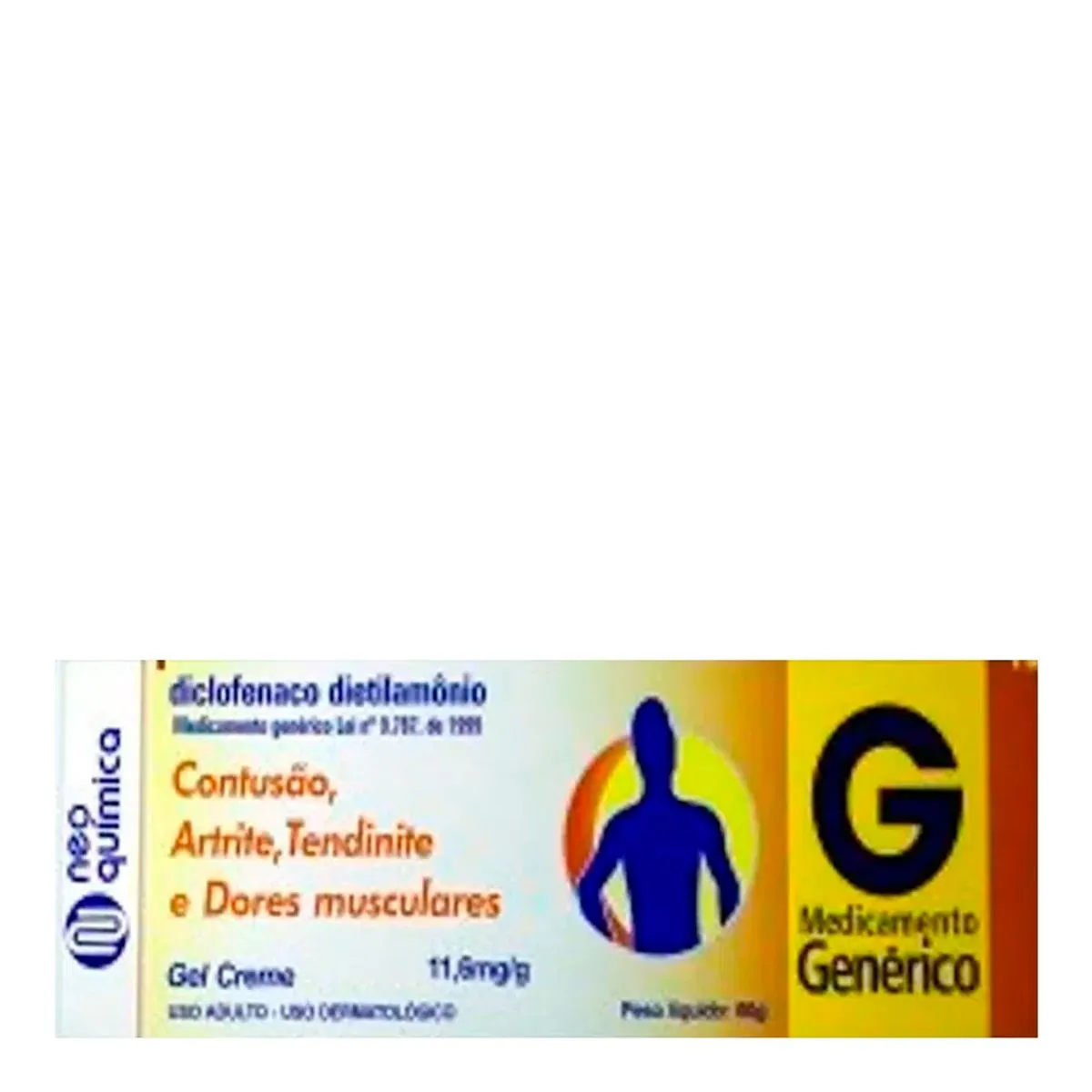 Diclofenaco Dietilamônio Gel Creme Neo Química 60g