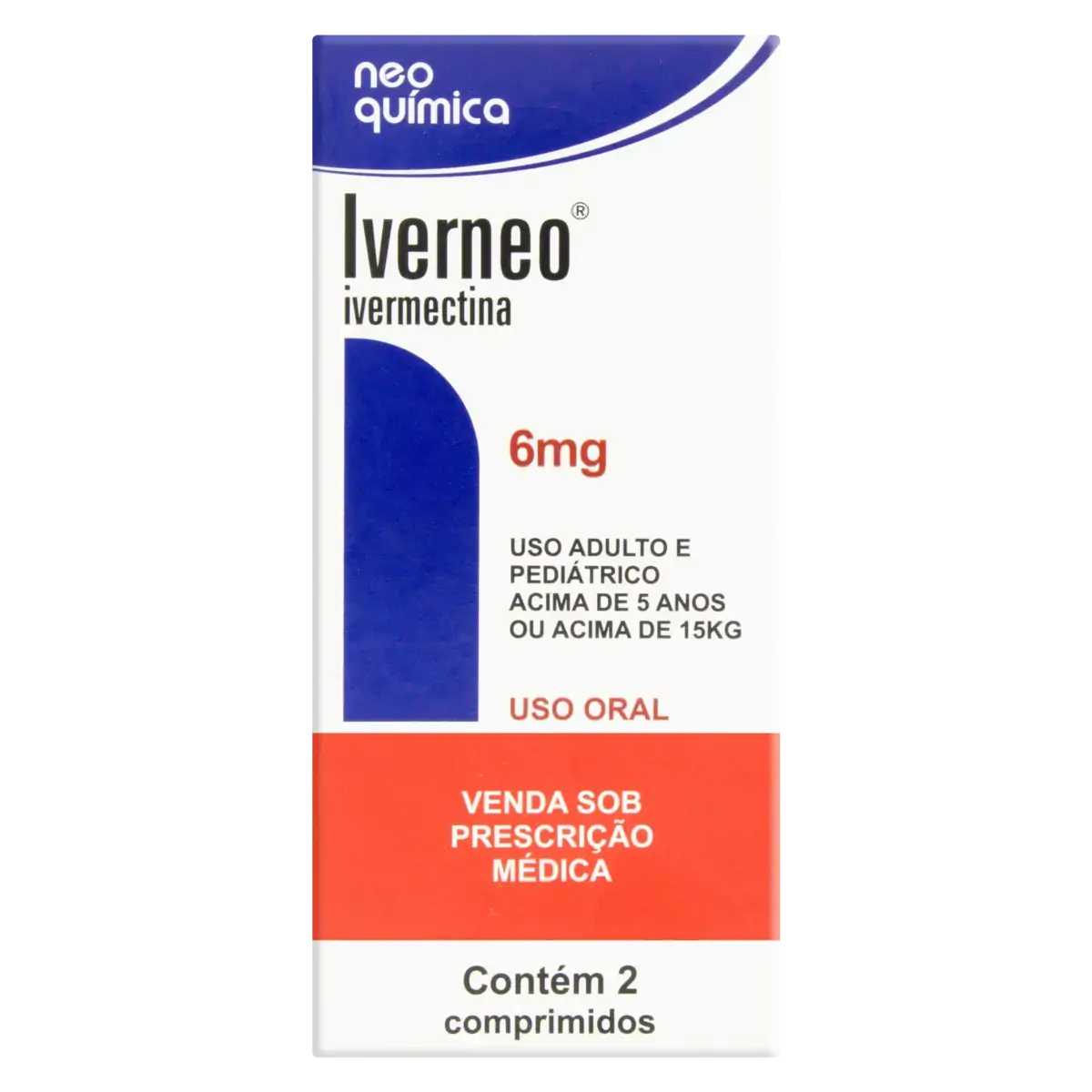 Iverneo 6mg Neo Química Caixa 2 Comprimidos