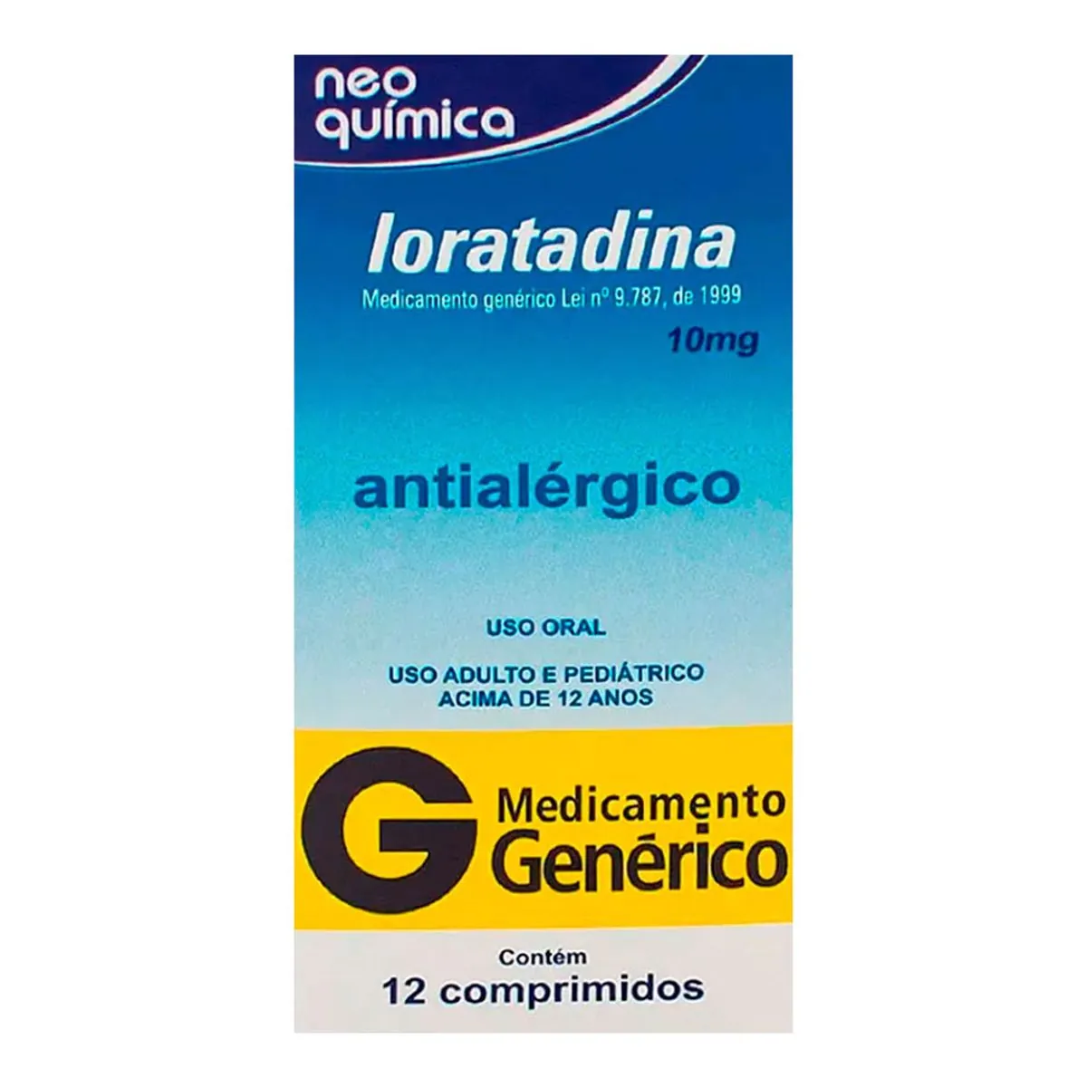 Comprimido Loratadina 10mg Neo Quimica 12un