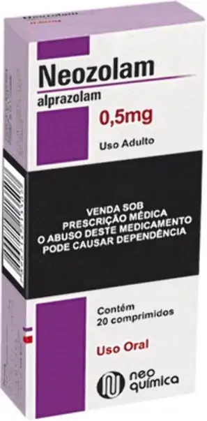 Neozolam 0,5 Mg 20 Comprimidos Neo Química Similar