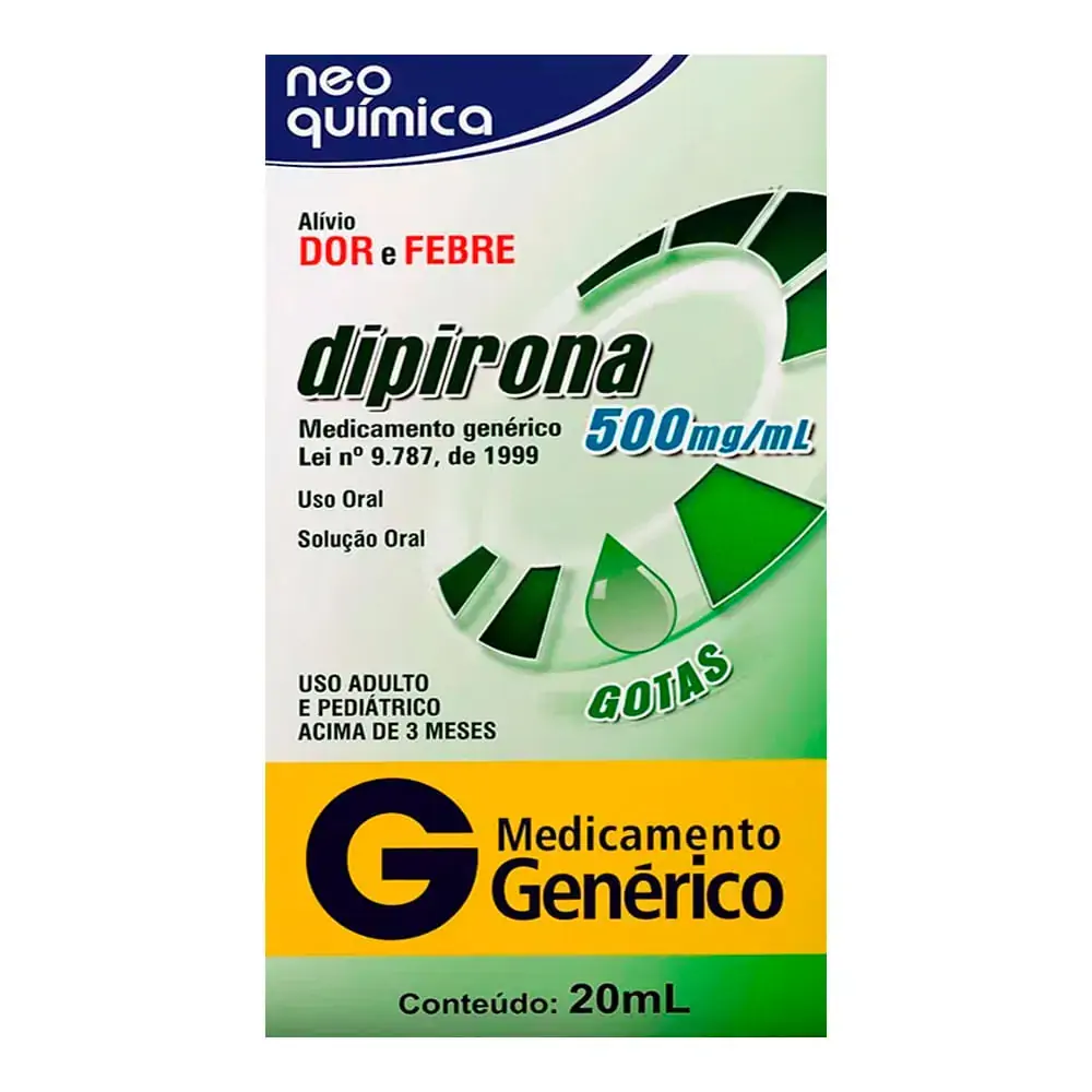 Dipirona Monoidratada 500mg/ml Solução Gotas 20ml