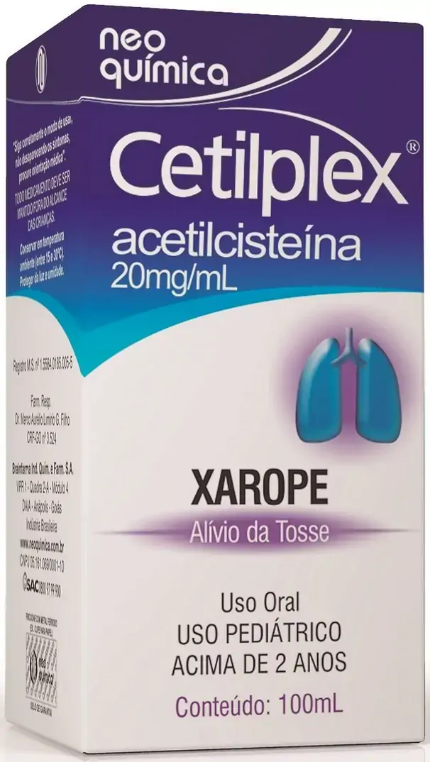 Cetilplex 20 Mg/ml Xarope Pediátrico Neo Química Similar